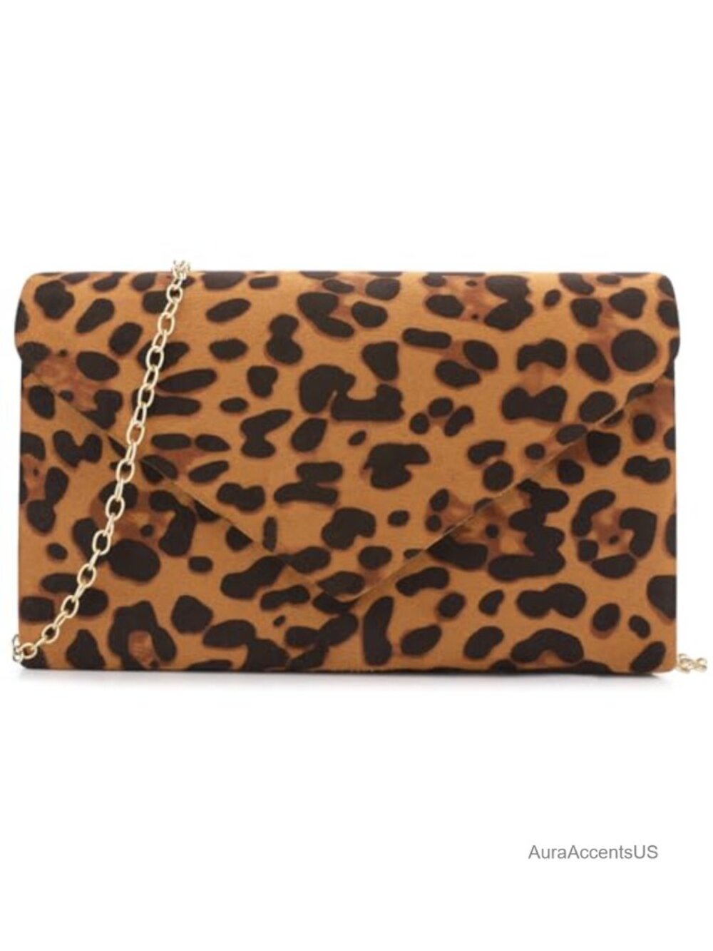 Faux Suede Pleated Evening Clutch with Detachable Chain